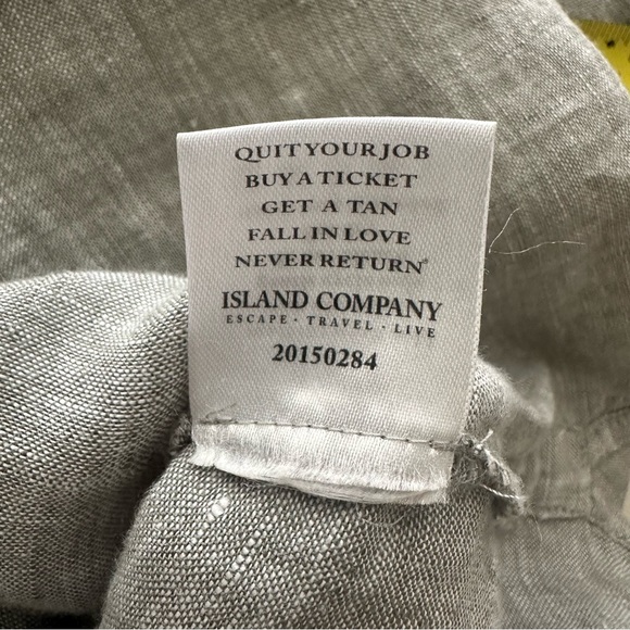 ISLAND COMPANY 100% Linen Button Down Long Sleeve Shirt Women’s (~ Small ) - Picture 6 of 9